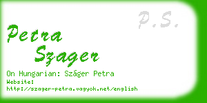petra szager business card